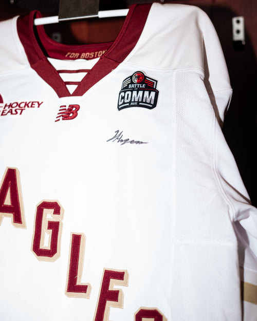 James Hagens Signed Game-Used Jersey