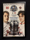 Beanpot Framed Scoresheet Signed by All Four Goal Scorers (Gasseau, Vote, Gustafsson, & Letourneau)
